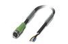 Sensor/actuator Cable SAC-4P-5.0-PUR/M8FS, M8 4pin socket », 4A 48VAC/ 60VDC, -25..90°C, L5m PUR cable, IP68, Phoenix, black