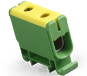 Hargnemisklemm Al/Cu UK35/1PE, 1P (2holes) 2.5-35mm² 120/135A 1000VAC/ 1500VDC, Hex4 3Nm 2.5..16mm²/ 6Nm 25..35mm², TS35, koro