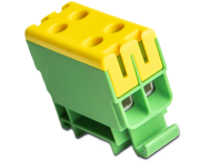 Hargnemisklemm Al/Cu UK16/2PE, 1P (4holes) 1.5-16mm² 150/164A 1000VAC/ 1500VDC, Hex4 1.5Nm 1.5mm²/ 3.5Nm 2.5..6mm²/ 7Nm 10..16mm², TS35, koro