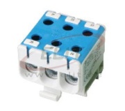 Hargnemisklemm UK50/3N, 1P (6ava) 2.5-50mm² 145/160A, 5pcs/pck, TS35, MaxPRO, sinine