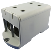 Hargnemisklemm Al/Cu UK240/2A, 1P (4holes) 35-240mm² 760/850A 1000VAC/ 1500VDC, Hex8 26Nm 35..120mm²/ 46Nm 150..240mm², panel mount, MaxPro, hall