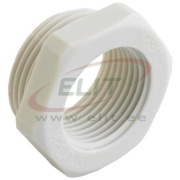 Läbiviigu üleminek Synthetic, M25x1.5 » M20x1.5, mutrivõti 29mm, keermepikkus 8mm, -30..100°C, polüamiid PA6, HF, IP54/68, helehall