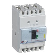 Kompaktkaitselüliti DPX³ 160, 160A 3x400VAC 16kA, short-circuit protection 0.8..1In, overload protection 10In, incl. screws/ cage clamps Al/Cu 70/95mm², panel mount, Legrand