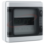 Plastkilp VORTEX, 12M, Ui= 1500V AC/DC, PEN 12+12, 259x298x140mm, PC/ABS, -25..60°C, UV-stable, HF, cl. II, IP65 IK10, MaxPro, kirgas, hall