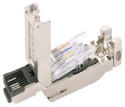 Industrial Ethernet FastConnect RJ45 plug 180 2x 2, RJ45 plug-in connector (10/100 Mbit/s), w. rugged metal enclosure ^FC connection system, for IE FC cable 2x 2, 180° cable outlet