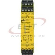 Safety Relay PNOZ X2.8P, input 1/2-ch., output 3NO, 1NC, auto/man start, e-Stop/ safety gate, W22.5mm, sv 24VAC/DC