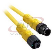 Sensor/Actuator Cable 889D, M12 4pin socket » M12 4pin plug, 4A 250V, -20..105°C, PUR, L10m, IP68, Allen-Bradley, yellow