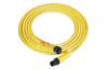 Sensor/Actuator Cable 889D, M12 4pin socket » M12 4pin plug, 4A 300V, 20..105°C, L10m PVC cable, IP67/69K, Nema6P, Allen-Bradley, yellow
