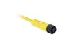 Sensor/Actuator Cable 889D, M12 4pin plug », 4A 250V, 20..105°C, L10m PVC cable, IP69K, Nema6P, Allen-Bradley, yellow