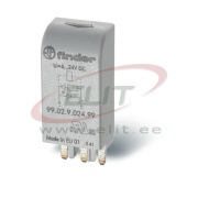 LED (green), Diode (+A1, standard polarity) 99.02, 28..60VDC, sockets 90.02/03, 92.03, 94.02/03/04/54/P3/P4, 95.03/05/55/P3/P4, 96.02/04, 97.01/02/51/52/P1/P2, Finder