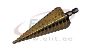Koonusfrees, 4..32mm hole cutter, titanium coated HSS steel