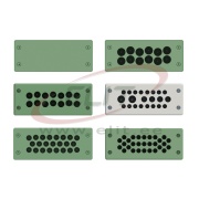 Multiläbiviik ECRM, 16x ø3..6.5, 4x 5..9.2, 8..12.5mm, -40..80°C, glass fibre reinforced PA, butyl rubber, chloroprene, polyurethane, UL94, incl. mounting accessories, IP65, UL12/13/4X, ETA