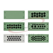 Multiläbiviik ECRM, 23x ø4..8.5mm, -40..80°C, glass fibre reinforced PA, butyl rubber, chloroprene, polyurethane, UL94, incl. mounting accessories, IP65, UL12/13/4X, ETA