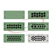 Multiläbiviik ECRM, 29x ø4..7mm, -40..80°C, glass fibre reinforced PA, butyl rubber, chloroprene, polyurethane, UL94, incl. mounting accessories, IP65, UL12/13/4X, ETA