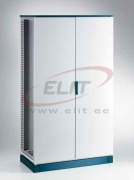 Metallkapp ENUX, 1200Wx2000Hx400D, frame, blank double door, rear panel, lever-operated double bar locking w. 3mm double-bit insert, modular, adj. cable entry w. sealing gasket, C3M| epoxy resin layer, IP55 IK10, NEMA12, sinine/ hall