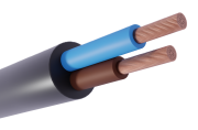 Kummikaabel H05RR-F, 2x0.75mm² 300/500V, -25..60°C, 100m/pck