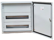 Jaotuskilp JXJ, 2x 12M, 63A 400VAC, 350x450x110mm, ülemised, alumised kaabli sisestusplaadid, tsingitud terasplekk, -5..40°C, 2x FL21, Jumax JXJ 24-12, IP44 IK10, MaxPro, kivihall