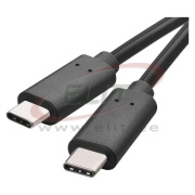 Ühenduskaabel 1m, SuperSpeed+ USB Type-C 3.1 - USB Type-C 3.1, kiirus 10Gbit/s, must, Emos