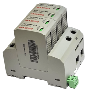 Liigpingepiirik V50-4+FS-275, T1+T2, Uc 275VAC, impulse current (10/350μs) Iimp 12.5kA, discharge current (8/20μs)| Imax 60kA ^In 30kA, Up ≤1.8kV, tA ≤25ns, FS 0.5A 250VAC/ 3A 30VDC| 1.5mm2, 2.5..25mm², TN-S, TÜV, CB, CE, MaxPro