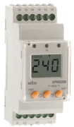 Pingekontrollirelee VPRD2M, 3digits LCD, 1Ø-2W/ 3Ø-4W, over/under voltage ^phase asymmetry ^failure ^sequence ^neutral loss, range 127..288VAC, 2CO (DPDT) 5A 250VAC/28VDC, cv 127..288VAC, TS35