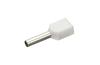 Kaksik juhtmehülss kraega Ct 007510 w, 2x0.75x10mm, 500pcs/pck, valge