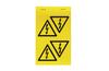 Kleebis Elektrioht, 75x75x75mm, isekleepuv, -45..80°C, 4ea/1pc| 10pc/1pck, Weidmüller, yellow-black