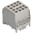Hargnemisklemm Al/Cu HLAK 25-1/6 M2, 2x 25/16mm²/ 6x 16/10mm², 130/100A 1000VAC/DC, 2.5/2Nm, TS35, hall