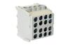 Hargnemisklemm Al/Cu HLAK 25-1/6 M2, 2x 25/16mm²/ 6x 16/10mm², 130/100A 1000VAC/DC, 2.5/2Nm, TS35, Pollmann, hall