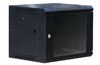 Seadmekapp 19in, 15U 600Wx770Hx500D, klaasuks, eemaldatav külgsein, paigaldus seinale, flat-pack, must