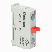 Contact Block Osmoz, 1NC 10A 600VAC, 2x 2.5mm², screw clamp, mount on control station base, Legrand