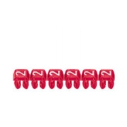 Marker CAB3, 1.5..2.5mm², 2, strip 30pcs, red