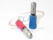 Bullet Disconnector Kog m 5 b, insulated, 1.5..2.5mm² 300V, D5mm, -25..75°C, PVC, brass, 100pcs/pck, blue