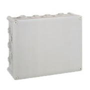 Plastic Box Plexo, 310Wx240Hx124D, 24glands ø4..40mm cable/tube, -25..40°C, PS, cover with 4x ¼ turn lock screw, IP55 IK07, Legrand, grey