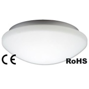 Ceiling Light, 60W E27 IP44, D280, glass, white