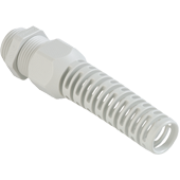 Cable Gland Syntec M16x1.5, anti-kink nozzle, ø4..8mm, thread 6mm, -30..100°C, PA6 ^CR, incl. O-ring, HF, CE/UL/VDE, IP68, light grey