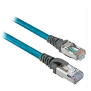 EtherNet Cable 1585, RJ45 plug » RJ45 plug, 8 conductors, 100BASE-TX, 100Mbit/s, Riser PVC, 2m, teal
