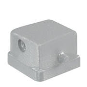 Cover HDC 04A DMDL 2BO, size 1, for female insert, cover for lower part of housing, side-locking clamp on lower side, diecast aluminium, -40..125°C, IP65, Weidmüller
