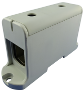 1914130 « Universal Terminal Block Al/Cu UK240/1A, 1P (2holes) 35-240mm² 380/425A 1000VAC/ 1500VDC, Hex8 26Nm 35..120mm²/ 46Nm 150..240mm², panel mount, MaxPro, grey