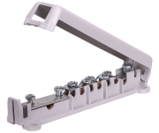 Equipotential Busbar POT 25/V, strip 30x4mm/ conductor ø8..10mm ^ø50mm² ^ø6mm² ^6x 6..25mm²