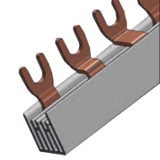 Busbar G-3L-MS-M22, L1-L2-L3, 22x3/1000, pitch 45mm, 16mm², MPCB