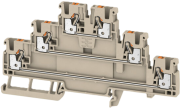 A3T 2.5| Feed-through Terminal, 3-tier, 2.5mm² 22A 800V, push-in, beige
