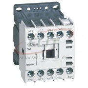 Mini Contactors CTXmini, 4kW 9/20A 3x400VAC, 1NO 10A 240VAC, cv 24VDC, TS35 ^panel mount