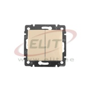 FM Switch Valena, mech.| 2x 2way, 10A 250VAC, spring clamp, beige
