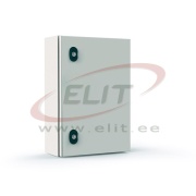 Mild Steel Wall-Mount Enclosure E COR, 400Wx600Hx250D, plain door, mounting plate, 1x gland plate 310x110, 2x lock w. ø3mm double bar key, C3M| epoxy resin layer, IP66 IK10, Nema4, grey