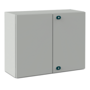Enclosure E COR, 800Wx600Hx300D, plain double door, mounting plate, 2x gland plate 310x110, 2x lock w. ø3mm double bar key, C3M| epoxy resin layer, IP55 IK10, Nema4, grey