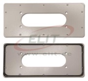 Cable Entry Plate E COR, cutout FL21, 310x110 | for multigate LMC/MC/HTC, perforated, incl. mounting accessories, grey