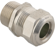 Cable Gland Ex Compact MS, M32x1.5, ø17..23mm| 1piece sealing insert, wrench 41, thread 12mm, -60..105°C, nickel-plated brass ^FPM ^NBR, incl. O-ring, Ex d IIC/ Ex e II, CE/IECEx/DNV, IP68/69K