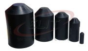 Cable Endcap HSEC 150, hot melt adhesive, 75/36mm, wall thick 4mm, L120mm, crosslinked polyolefin -55..110°C/ +120°C, UV resistant, black