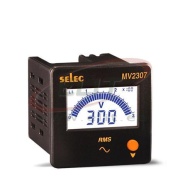 Digital Voltmeter MV2307, 3digits LCD backlight, analog bargraph indication, 3Ø-4wire, 3Ø-3wire, 50-480VAC (max 516V), sv 240VAC ±20%, ■76x76/ □68x68mm, IP65, Selec