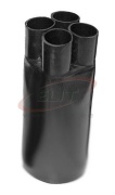 Cable Breakout HLB 410, 4cores, 40/15mm, wall thick 2.2mm, L105mm, crosslinked polyolefin -55..125°C/ +130°C, UV resistant, black